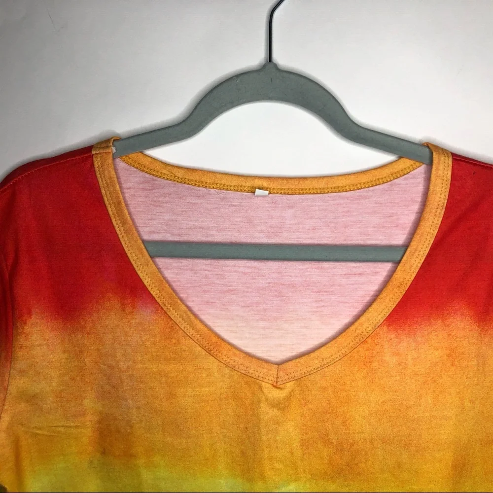 RAINBOW color tee with no brand tag Pride tee - Picture 3 of 5
